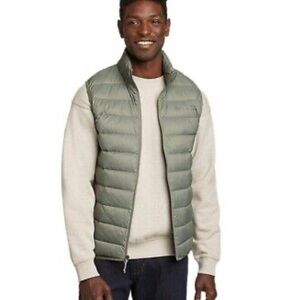 EDDIE BAUER Men's Cirruslite Goose Down EB650 Vest Sage Green size small
